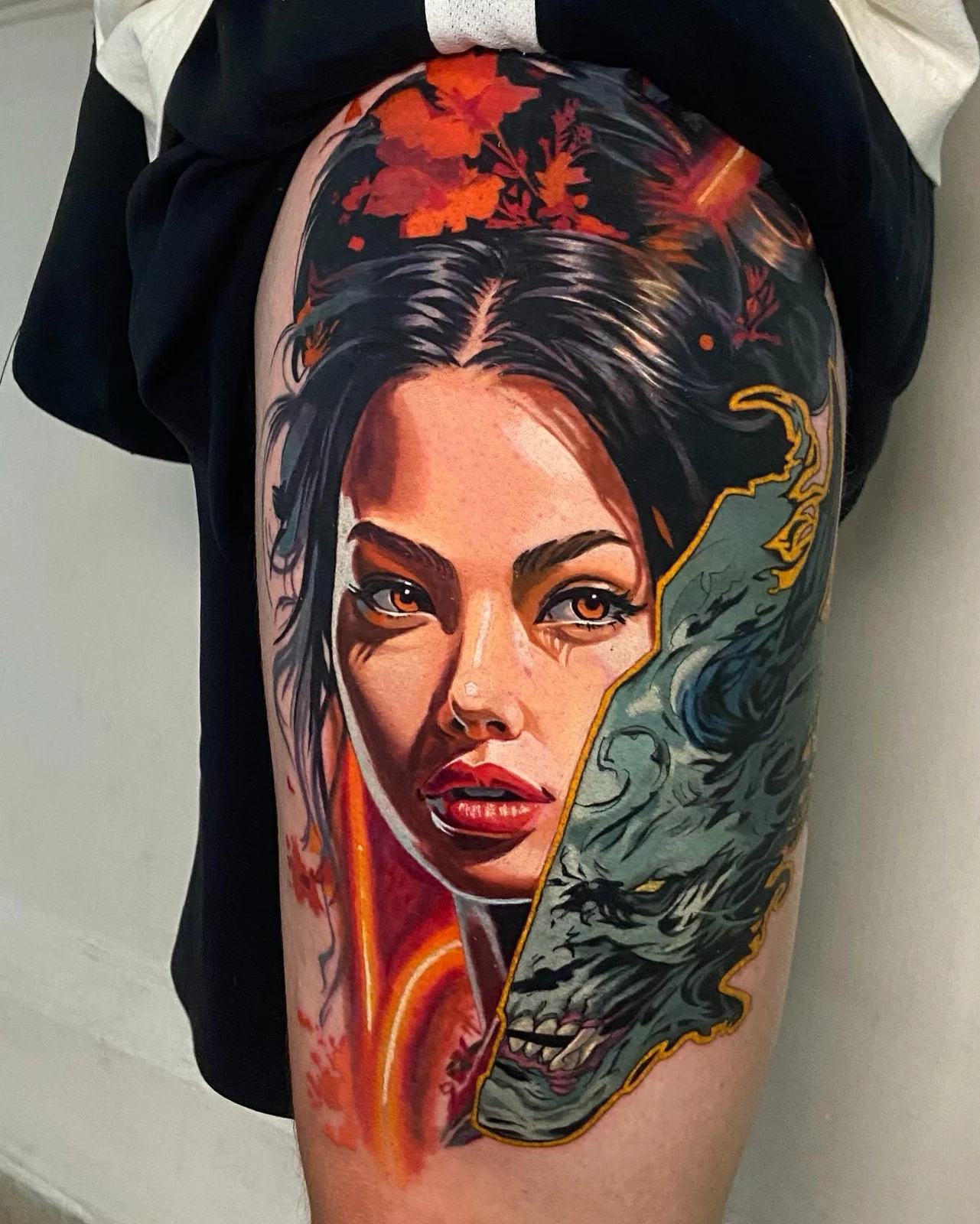 Tatuaje de Iván Pérez: Dos mundos, una piel
